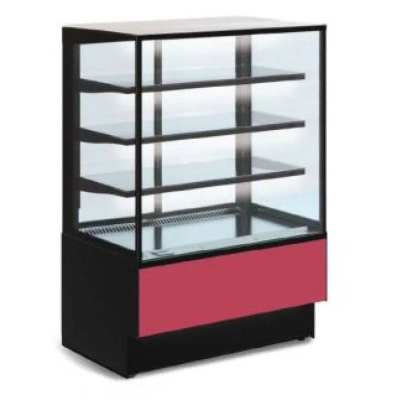 Витрина холодильная ВПС (ADAGIO LX Cube 1300 Д) (C.2.G9006гл.A9006гл.В7021гл.Р1.PS.RAL7021гл)