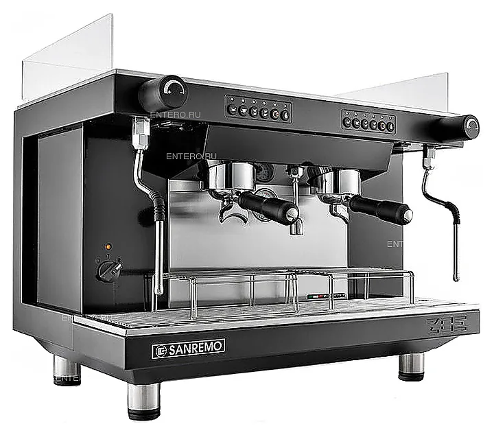 Кофемашина Sanremo Zoe SED (автомат) 2 высокие гр. чёрная