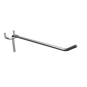 Крючок одинарный с ценником 200 мм на перфорацию
