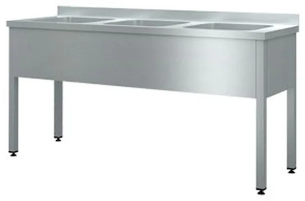 Ванна моечная ВМП Ш 3(L=1800, S=600, H=850-870, G=250)