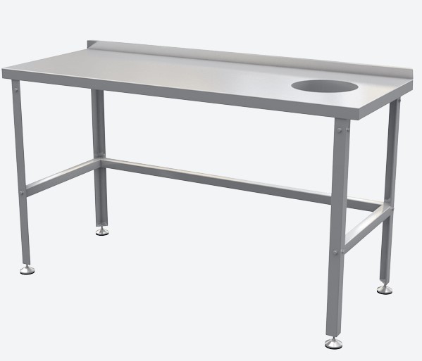 Стол с отверстием для грязной посуды