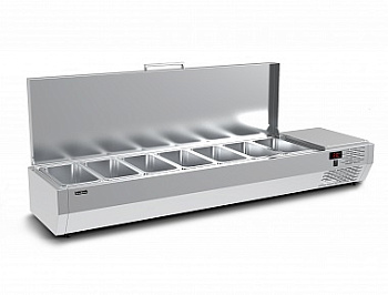 Витрина холодильная A30 SM 1,6 с крышкой Полюс (VT3-G с крышкой (GN1/4))