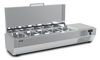 Витрина холодильная А30 SM 1,2 c крышкой Полюс (VT2-G с крышкой (GN1/4))