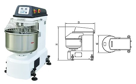 Тестомес спиральный SINMAG SM2-50T