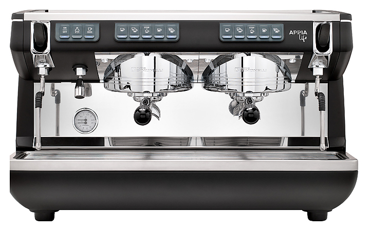 Appia LIFE 2gr V 220V black+high groups+economizer Кофемашина-автомат, 2 группы (выс.), бойлер 11л,